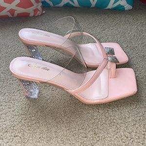 Pink Jeweled Jiu du Heels